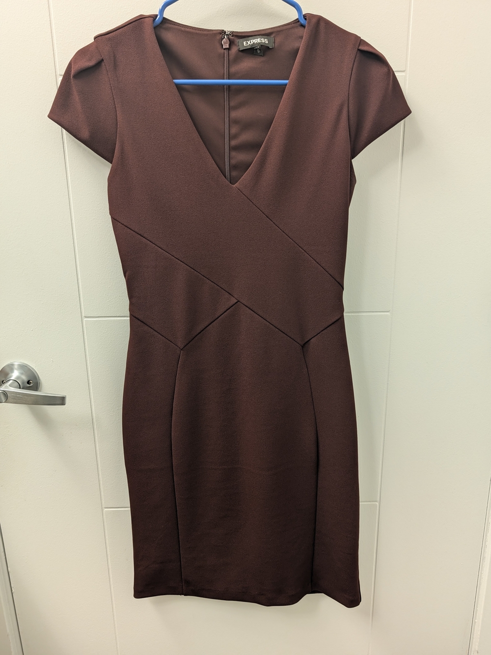 Express Maroon Work Dress